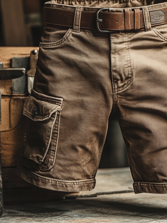 Men Vintage Cargo Shorts Men's Shorts
