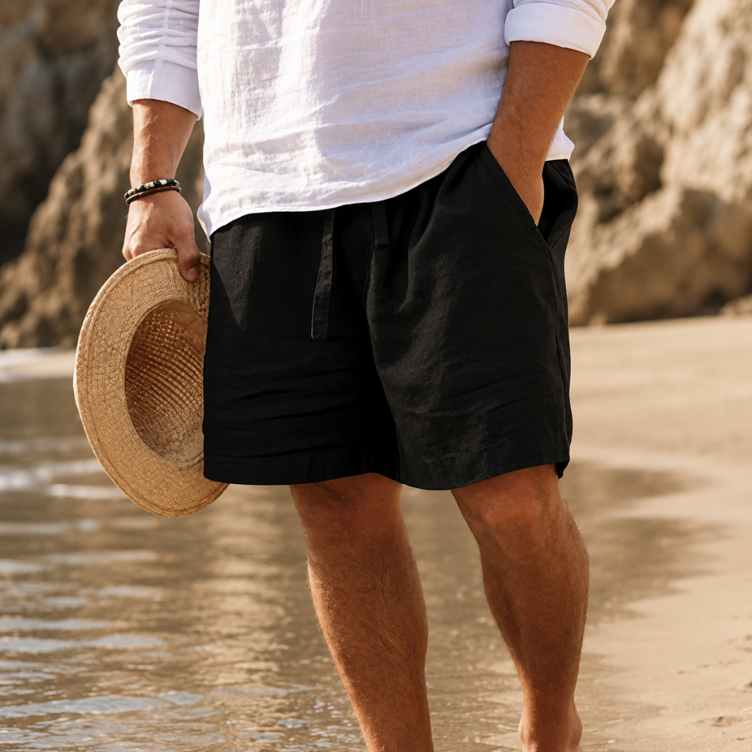 Men Relaxed Cotton Shorts Men's Shorts