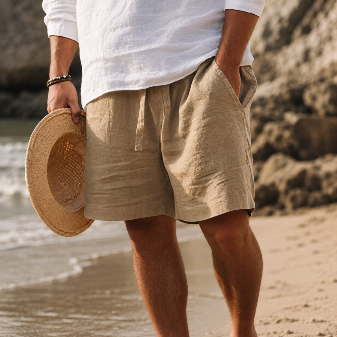Men Relaxed Cotton Shorts Men's Shorts
