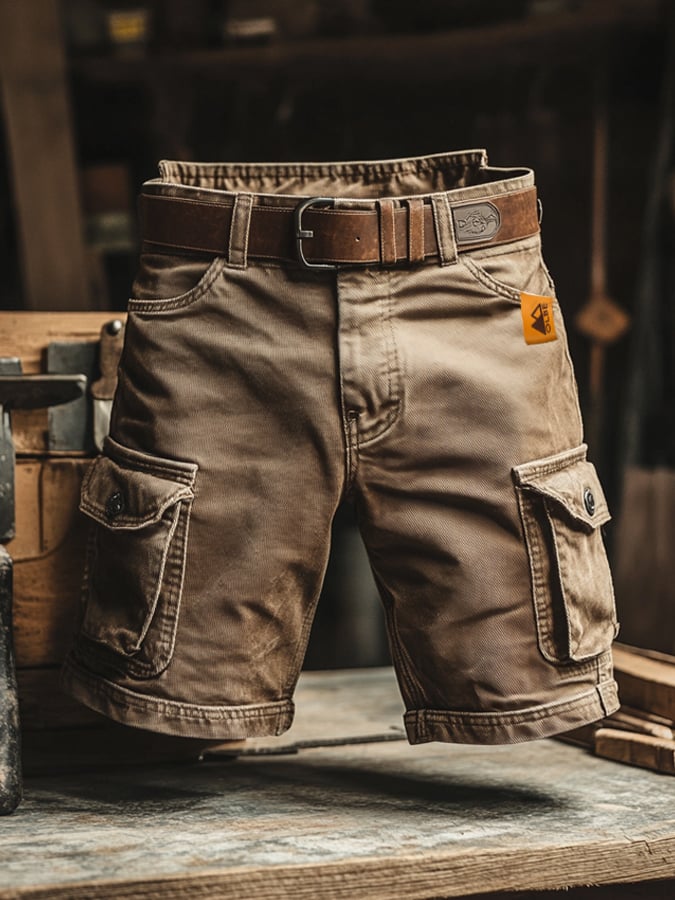 Men Vintage Cargo Shorts Men's Shorts