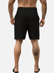 Men Casual Drawstring Shorts – Lightweight Linen Look Men's Shorts