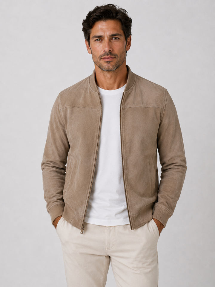 Men Suede Jacket Jacket