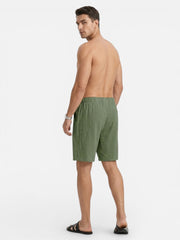 Men Casual Drawstring Shorts – Lightweight Linen Look Men's Shorts