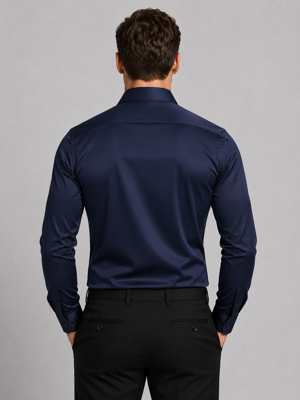 Men's Slim Fit Satin Strech Shirt