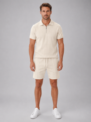 Men's Summer Co-Ord Set – Polo & Shorts Set