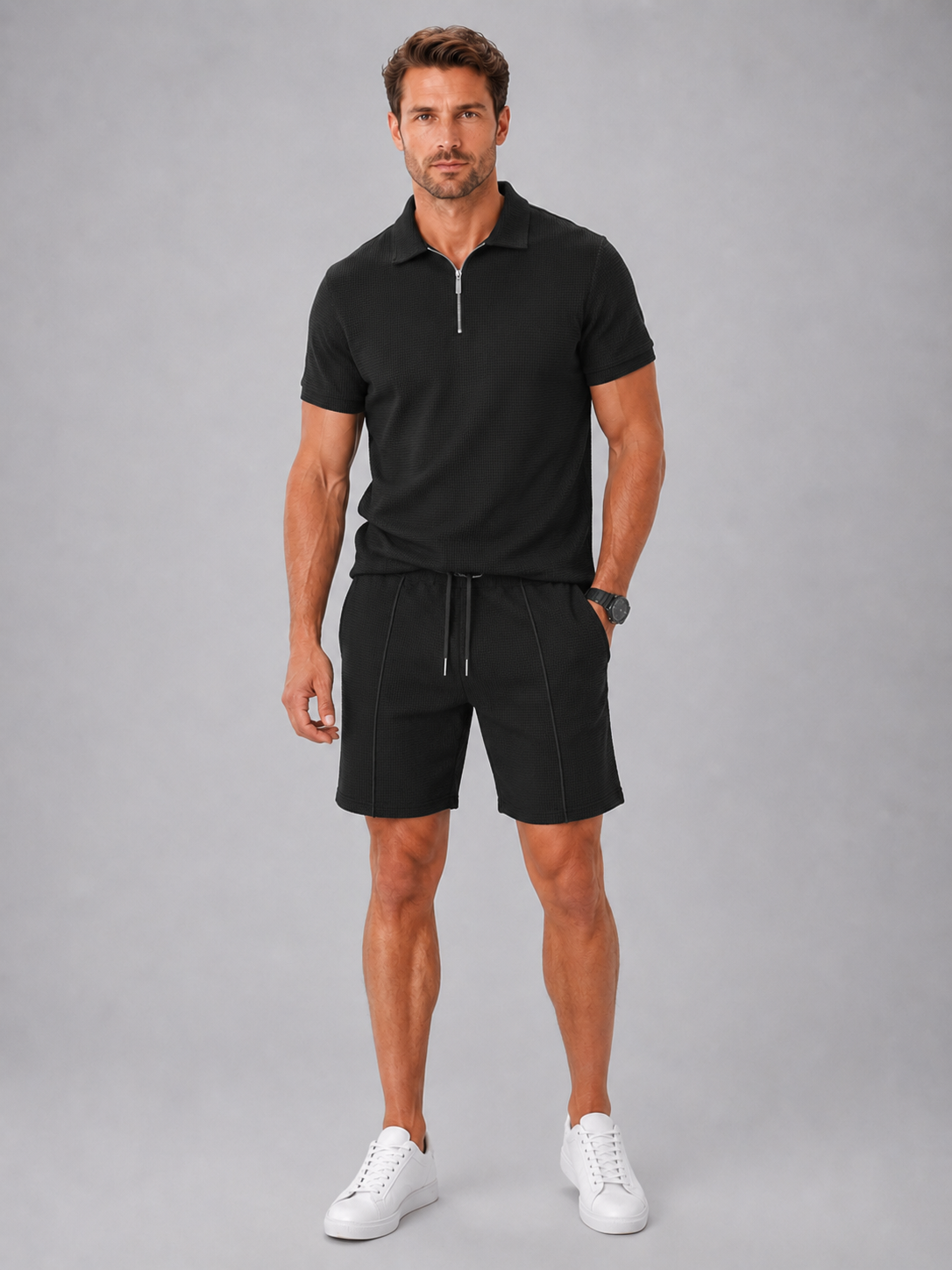 Men's Summer Co-Ord Set – Polo & Shorts Set
