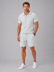 Men's Summer Co-Ord Set – Polo & Shorts Set
