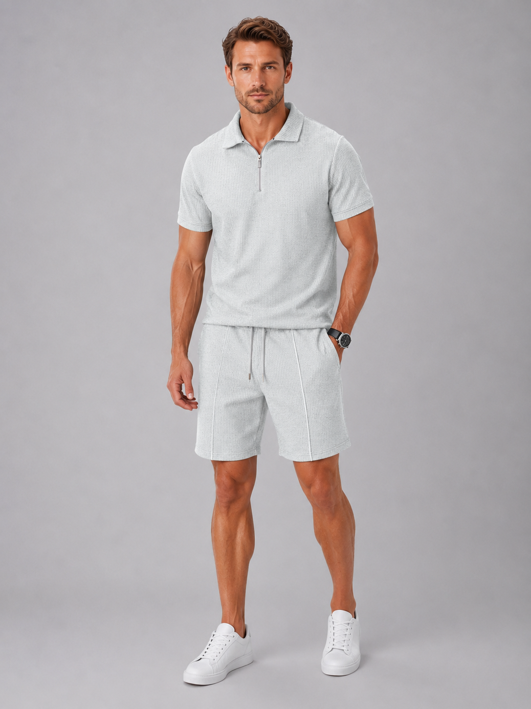 Men's Summer Co-Ord Set – Polo & Shorts Set