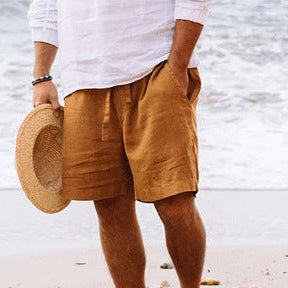 Men Relaxed Cotton Shorts Men's Shorts