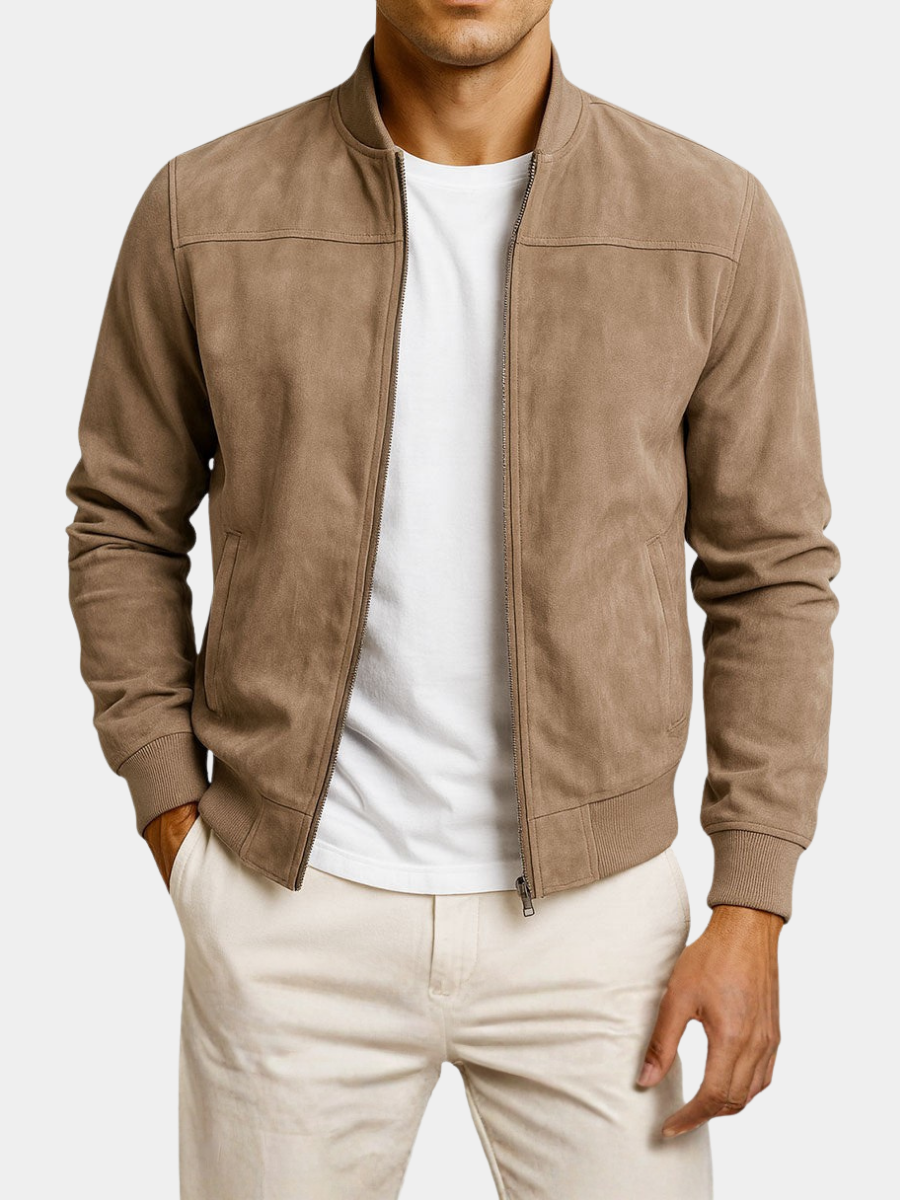 Men Suede Jacket Jacket