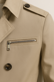 Men Belted Trench Coat – Classic Tailored Style Jacket