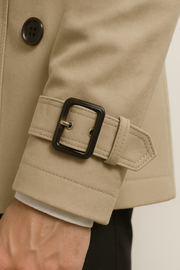 Men Belted Trench Coat – Classic Tailored Style Jacket