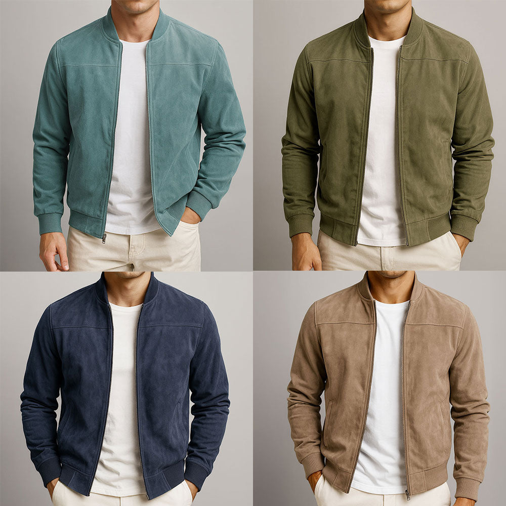 Men Suede Jacket Jacket