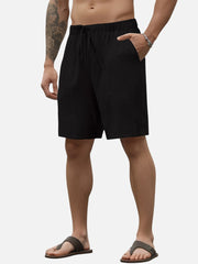 Men Casual Drawstring Shorts – Lightweight Linen Look Men's Shorts